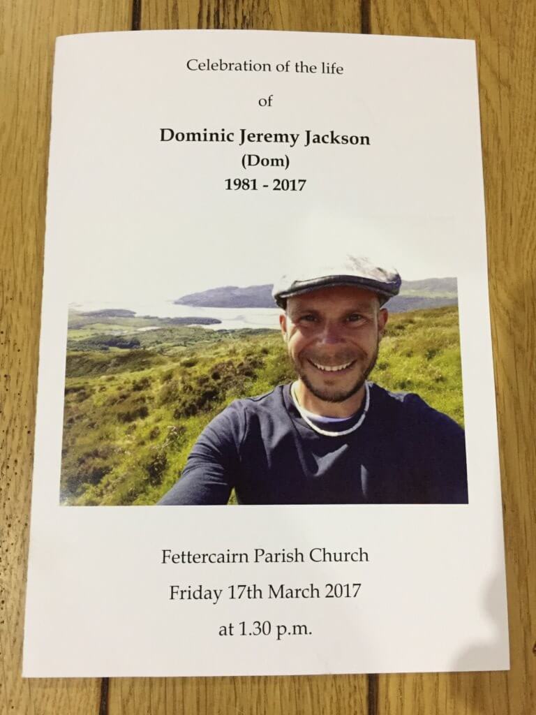 Dominic Jackson order of service